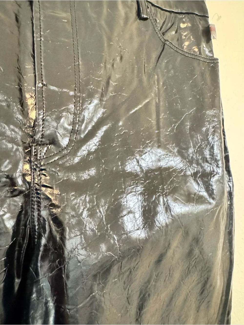 Good American 90s Vinyl Straight
Leg Pants - Picture 3 of 8